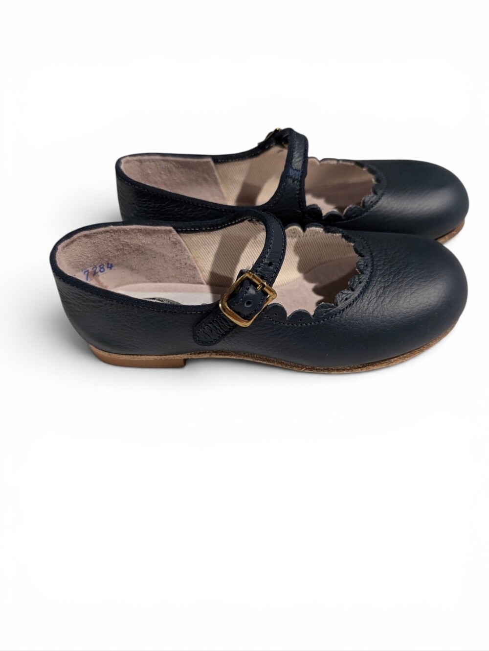 ZIMMERMAN Shoes Scalloped Mary Jane Navy Blue Girls 9E - Picture 5 of 16